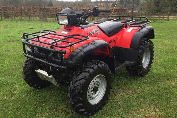 Gardaí in Co Monaghan are appealing for information after a Honda quad was stolen.
