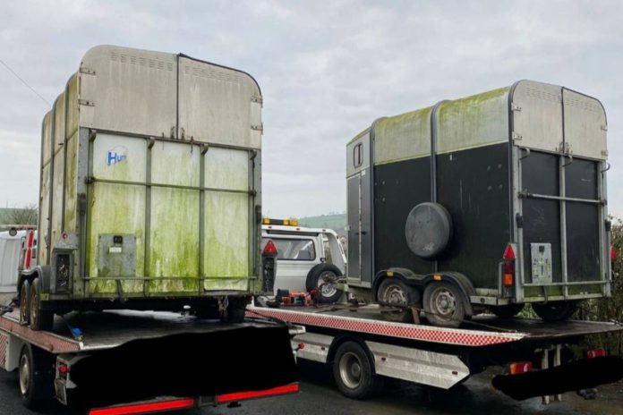 Police in Northern Ireland recovered three trailers and a quad, which they suspect to have been stolen, in recent days.