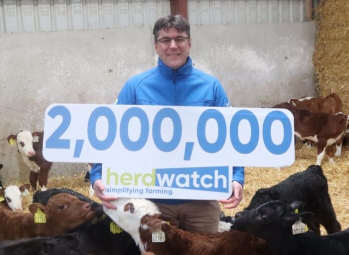 Farmers have registered over 2 million calves via Herdwatch’s app