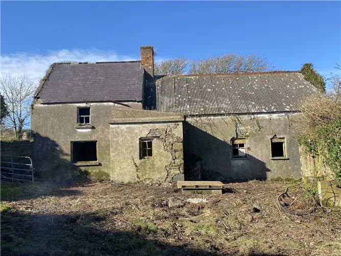 A derelict farmhouse and outbuildings with 26-acres will come under the hammer by means of a public auction later this month.