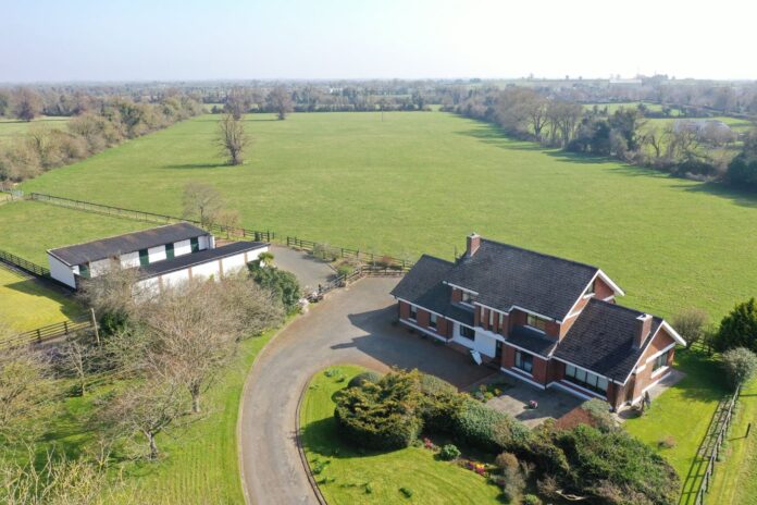 Property for sale: Cappagh House, Painstown, Donadea, Co Kildare, Ireland: c. 40-acres of land, a country residence and a stable yard.