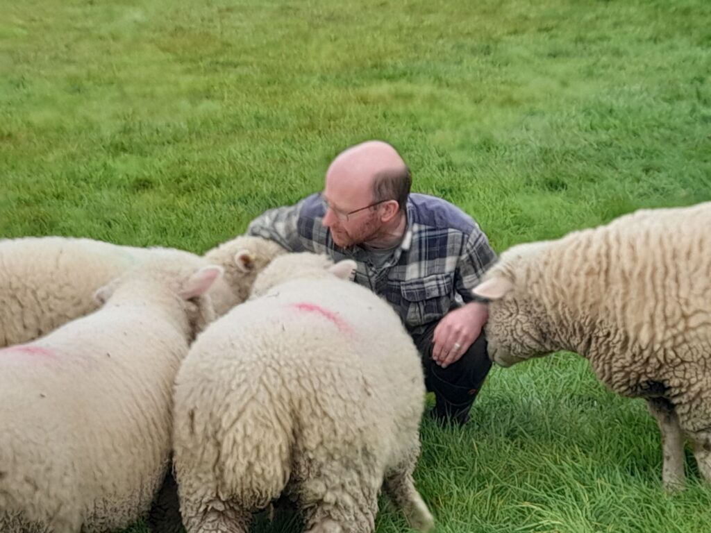 Paul With His Sheep