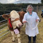 Avril Shortall With The Best In Class Pedigree Heifer At Bansha, Co. Tipperary Agricultural Show On Wednesday August 24th.